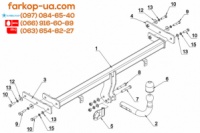 Тягово-сцепное устройство (фаркоп) Kia Rio (hatchback) (2009-2011)