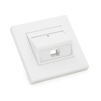 Розетка оптическая накладная для адаптера SC/UPC с одним портом 86 х 86 мм