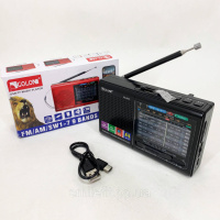 Портативна стовпчик радіо MP3 USB Golon RX-6622. Колір: чорний