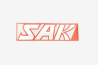 Наклейка логотип SAK (16х5см, чорна) (#6873)