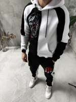 Спортивний костюм утеплений дтф чоловічий худі штани ліс зима