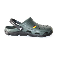 Мужские Тапочки CROCS сабо хаки-черный Кроксы Шлёпки (размеры:,45,)