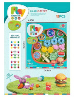 Тісто для ліплення 5838-127 (60/2) «Кухар» 5 кольорів, аксесуари, на листі