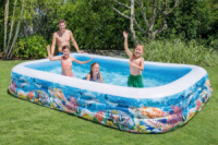 Intex 58485 (305×183×56 см) дитячий надувний басейн прямокутний великий Тропічний риф