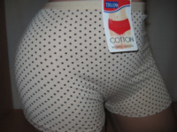 Короткі жіночі шортики Timanni бавовняні беж і кремові в дрібний горошок розміри 50 і 52