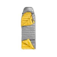 Спальник с натуральным пухом Naturehike CW400 NH18C400-D, p-р M, желто-серый