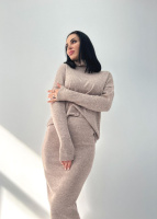 Жіночий ангоровий костюм «Valion» оптом I Батал Мокко, 50-52