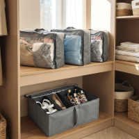 Набор для хранения обуви и объемных вещей ORGANIZE (серый)