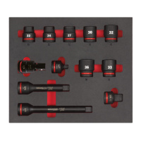 Ложемент з головками ShW 3/4'' STD MILWAUKEE, (12шт) (45х536х417мм) для візків