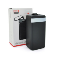 PowerBank XO-PR159 60000mAh, flashlight,Input:5V/2.5A,9V/2A,12V/1.5A(Micro,Type-C,Lightning), Output:5V/2A,5V/3A,9V/2A(2USB,Type-C), Q16,plastic,Black