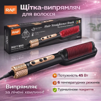 Расческа-выпрямитель для волос с турмалиновым покрытием 45Вт RAF R.412