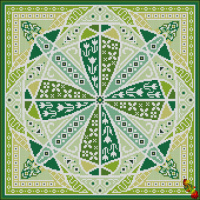 Схема подушки Зелёный кузнечик