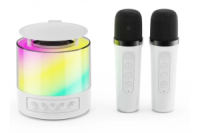 Портативна колонка (K19) (Bluetooth, LED, 2 мікроф.) (Біла)