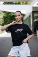 Футболка жіноча принт леопард рожевий