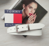 Кожаный ремень Tommy Hilfiger белый