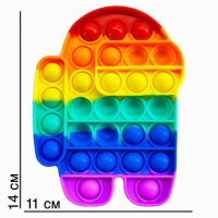 Антистресс для ребенка сенсорная игрушка Pop It Амонг Ас Силиконовая Поп Ит Among Us MK020