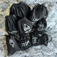 Набор ORGANIZE из девяти мешочков MAXI (черный)