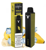 IGNITE Banana Ice 1500 затяжок, 5% нікотин, об'єм рідини 5,1 мл. Одноразка Ігнайт. Оригінал.