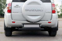 Задняя защита AK002 Черная (нерж. сталь) для Suzuki Grand Vitara 2005-2017 гг