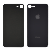 Заднее стекло корпуса для Apple iPhone 8 Space Gray (серое) (Big hole)