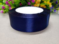 Атласная лента/ 2,5 см/ 23 метра/  темно синий