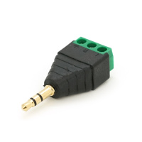 Разъем для подключения  miniJack 3.5« Stereo (3 контакта) с клеммами под кабель Q100