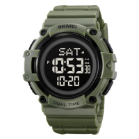 Чоловічий спортивний годинник Skmei 2230AG Army Green з підсвіткою та таймером