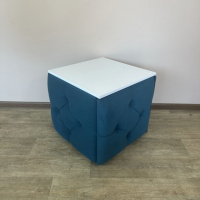 Пуф-трансформер 5в1 Остин-1 со столиком велюр бирюзовый/белая аляска 2-3-9005