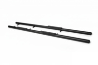 Боковые трубы Black (2 шт., нержавейка) 70мм, Длинная база для Volkswagen T5 Caravelle 2004-2010 гг