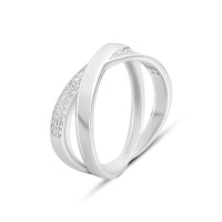 Серебряное кольцо CatalogSilver с фианитами, вес изделия 3,01 гр (2143086) 16.5 размер