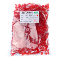 1000x LED светодиод 3мм 1.8-2В 20мА, красный