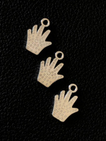 Металлическая подвеска. «ладошка» Размер - 17*12мм. Цвет - серебро. Цена указана за 1 шт
