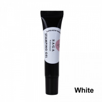 Saga professional Гель-фарба для стемпінгу 7 мл №02 білий у тюбику