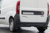 Задние угловые дуги AK003 Черный (нерж. сталь) для Fiat Doblo II 2010-2022 гг