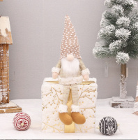 Фигура новогодняя Гном 13974 10х18х53 см коричневый