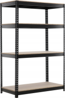 Стелаж металевий (180 x 150 x 60 см) 4 полиці, навантаження - 500 кг на полицю, Чорний
