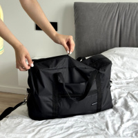 Нейлоновая сумка ORGANIZE  на чемодан для ручной клади - 40*30*20 см (черный)