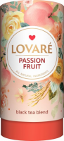 ✔️NEW! Чай Lovare в тубусі чорний «PASSION FRUIT» пристрастний фрукт 80г