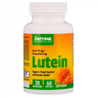 Лютеин, 20 мг, Lutein, Jarrow Formulas, 60 желатиновых капсул