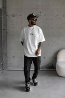 Футболка біла з ДТФ принтом (оверсайз) | 57-390