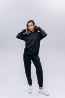 Худи жіноче (unisex) чорний двохнитка