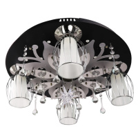 Люстра потолочная Космос с цветной LED подсветкой и авто отключением с пультом 5559/4+1 Черный 18х50х50 см.