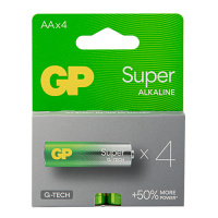 Батарейка GP SUPER ALKALINE 1.5V 15A21-SB4 щелочная, LR6, АА