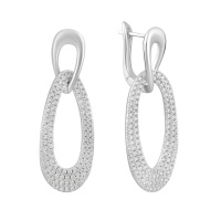 Серебряные серьги CatalogSilver с фианитами (2128717)