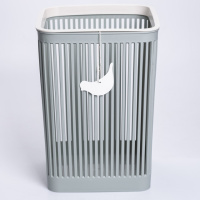 Корзина для мусора пластиковая в офис для бумаги 22×22×30 (см) корзина под мусор 8 (л) мусорное ведро Зеленый HP-45-9GR