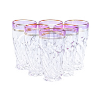 Набір склянок Vermont фігурних високих 6 штук по 250 мл, фіолетовий