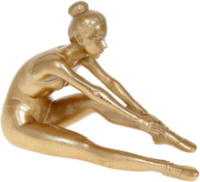 Декоративная статуэтка «Йогиня» 27см, полистоун, золотой