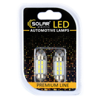 LED автолампа Solar 12V SV8.5 T11x36 6SMD white, 2шт SL1360
