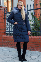 44-58 Теплая куртка удлиненная. большие размеры. Женский пуховик, Зимняя женская куртка с мехом.