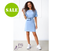 Жіноче літнє плаття з сумочкою на поясі «Амбер» оптом | Норма і батал | Розпродаж моделі